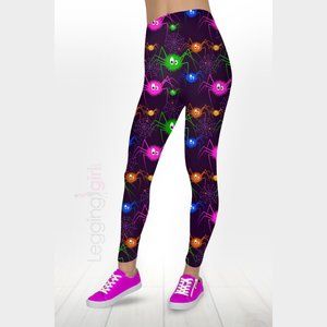 Itsy Bitsy - Cute Spider Printed FeatherSoft Women's Leggings One Size (Fits 3-1